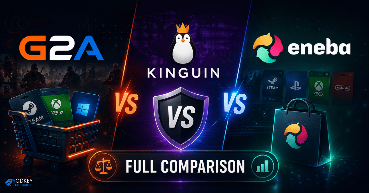 G2A vs Kinguin vs Eneba: Full Comparison 2026
