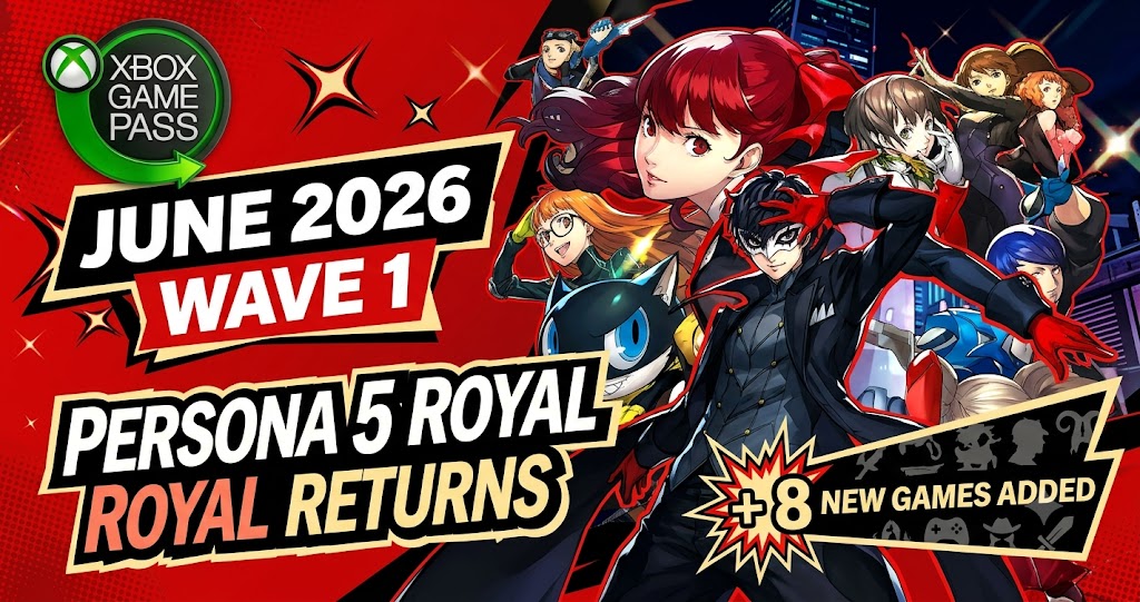 Xbox Game Pass June 2026 Wave 1: Persona 5 Royal Returns + 8 New Games